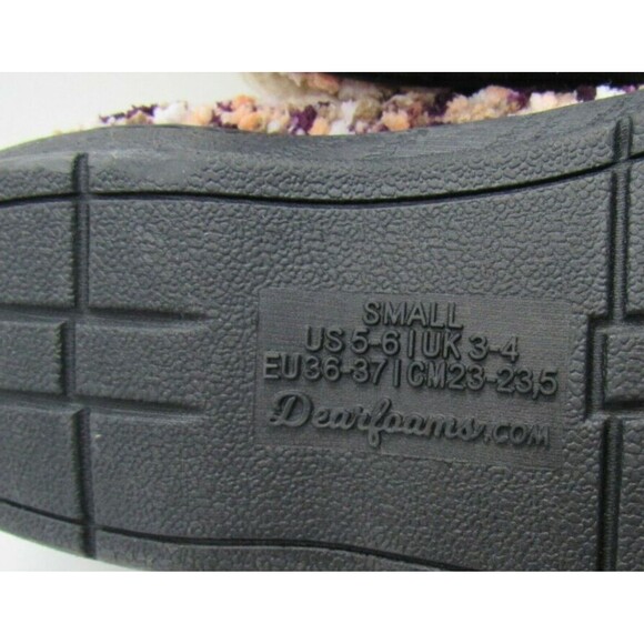 Womens Chunky Textured  Slippers Sm 5-6 Lined Multi Color Back Slide Dream Foams - Picture 10 of 10